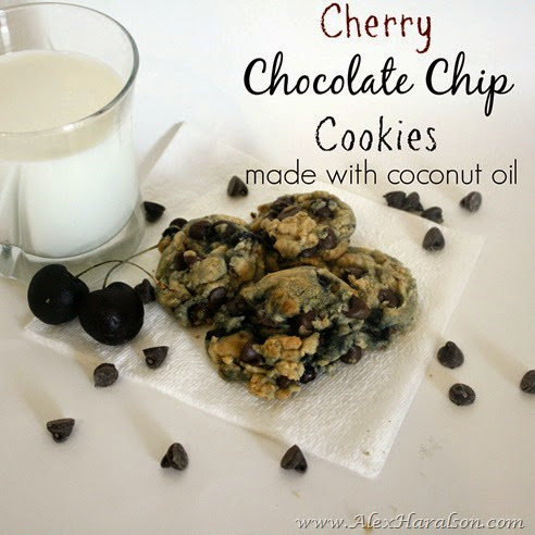 coconut oil in the kitchen cherry chocolate chip cookies