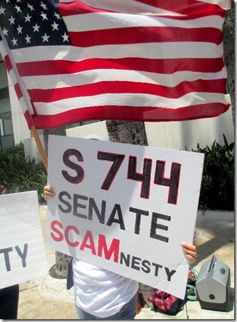 S. 744 - Scamnesty sign S. 744 - Scamnesty sign