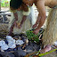 Emptying The Lovo or Underground Oven With Our Lunch - Suva, Fuji