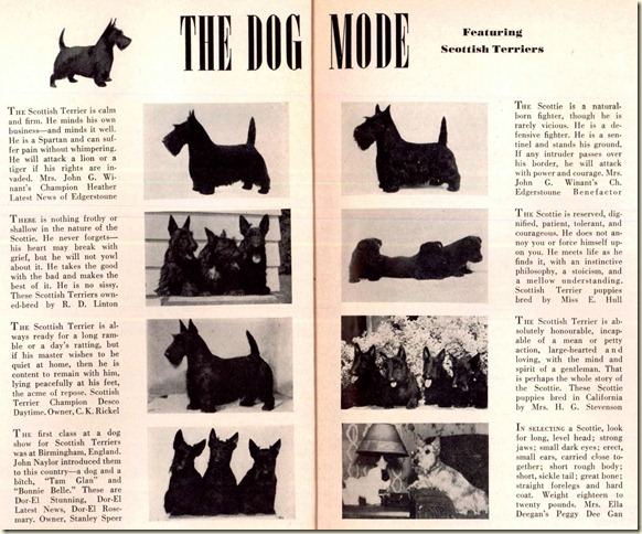 Scotties in  1942 Vogue Magazine