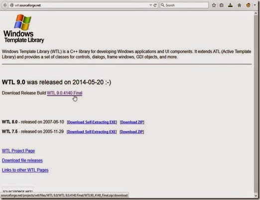 Download latest WTL release Download latest WTL release