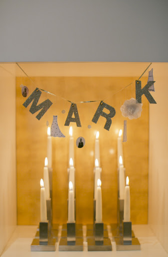 I made this garland for Mark for the bridal atelier theme of the night.