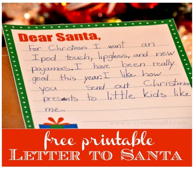 Free Printable Letter to Santa