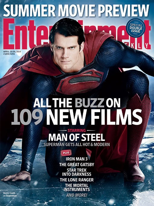 Man of Steel EW Magazine Cover with Henry Cavill as Superman