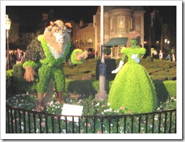 Florida vacation Epcot topiary beauty and the beast