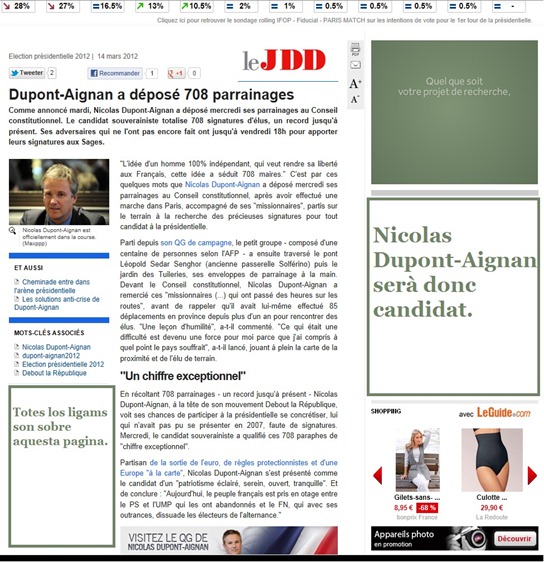Dupont-Aignan candidat