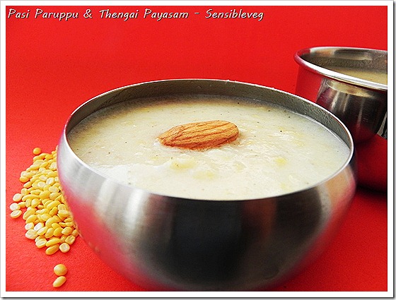 Mungdalcoconutpayasam