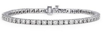 Round Diamond Classic Bracelet in 18k White Gold