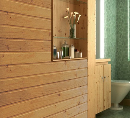 Revestimiento de madera en baños | ArQuitexs