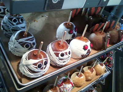 spooky candied apples