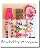 monogrammed bow holder