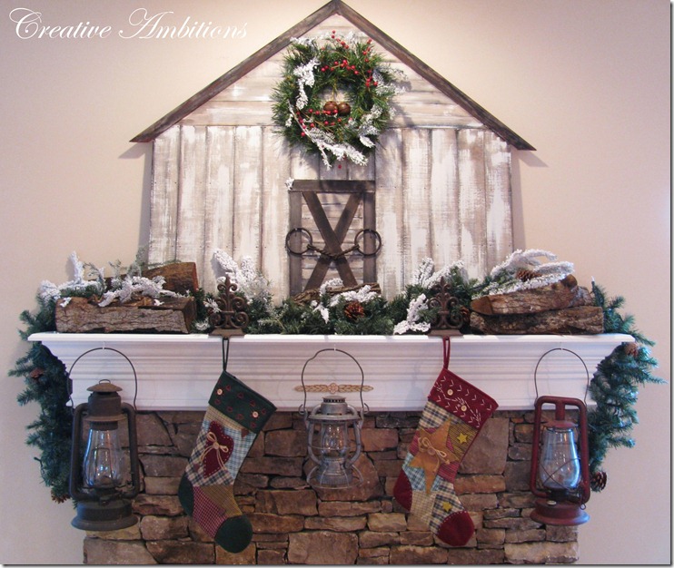 Christmas Barn Mantel 2