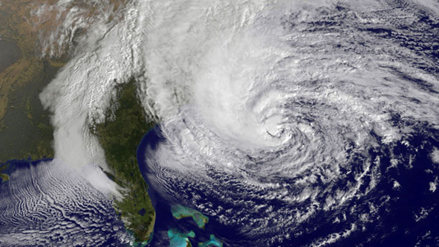 Satellite view of Hurricane Sandy approaching the East Coast of the United States. Photo: Getty Images