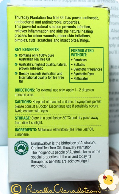 Priscilla review Thursday Plantation tea tree oil 3