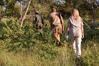 Næste morgen er der “bush-walk”. Afsted til fods ud i bushen med 2 bevæbnede rangere.