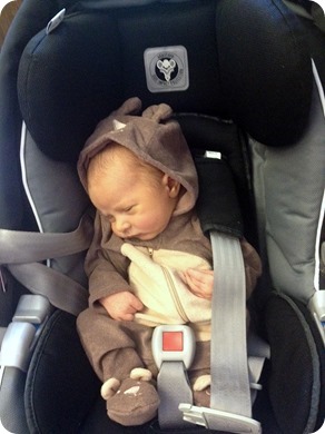 Mason's first car ride