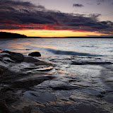 Sunset at Minners Beach / Lake Superior near Munising / Upper Michigan