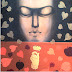 F-01 Prabhakar A.Kamble Buddha Mix Medium on Canvas 24" x 24"