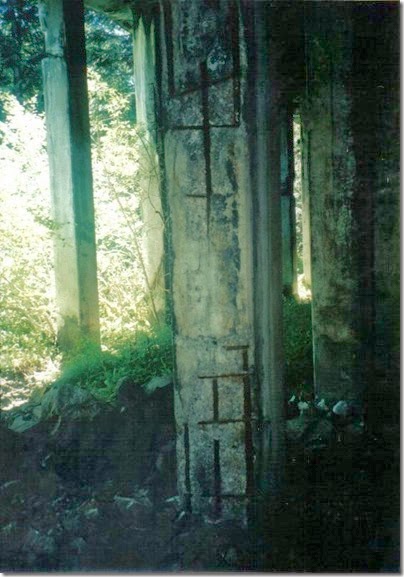 Column of Concrete Snowshed on the Iron Goat Trail in 2000