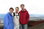 Lana, Gus, and I at the top of Red Crater