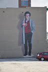 mural of Kurt Vonnegut - in Downtown Indianapolis