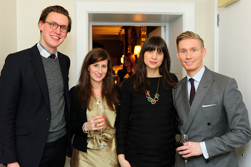 From left to right: Head of Personal Shopping at Reiss, Henry Taylor; Sales Executive at Penhaligon, Sophie Littlefair; founder of Maisie Fantaisie, May Clee-Cadman; Mark Niemierko. From left to right: Head of Personal Shopping at Reiss, Henry Taylor; Sales Executive at Penhaligon, Sophie Littlefair; founder of Maisie Fantaisie, May Clee-Cadman; Mark Niemierko.