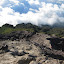 Gill descending from the Raung rim towards the treeline