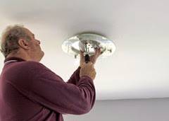 1410163 Oct 23 Terry Attaching Light To Ceiling