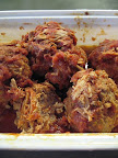 And Betsy Karetnick, my partner on Everyday Food brought in pork meatballs that had been simmered for hours -- a great ending.