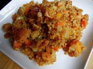 Indian-Spiced Fall Veg with Israeli Couscous