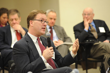 Robert Doar, Commissioner of the New York City Health Resources Administration, speaks at the Leading Large Scale Change Event on 'The Next Wave in Health Care.'
Photo: Elena Olivo