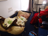 On the airplane, Matimu got a bassinet to himself. I think he probably slept better than anyone else on the plane. He's a great traveler! Transition to Madagascar - 002.jpg