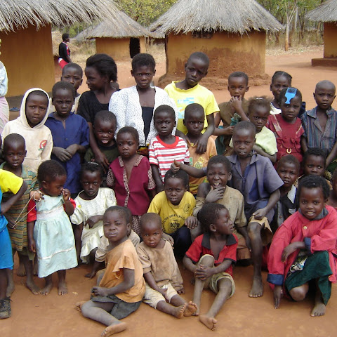 The children from a Zambian village.