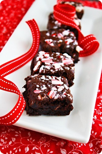 Frosted Candy Cane Brownies