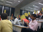 Audience vote of the best dragons den teams (yellow for yes, red for no!)