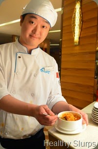 Chef Chung with the Bibimbap he assembled for me!