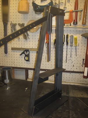 Injection molder frame w/ piston