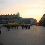 136-Poland-Krakow- Rynek Glowny-Sun Set on Town Square.JPG