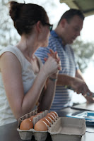 Kristy and Stu cooking