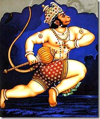 Hanuman jumping to Lanka