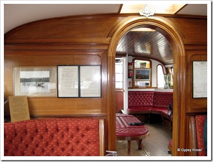 Looking through both cabins of Steam Yacht "Gondola"