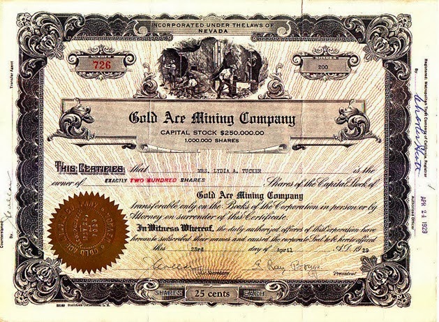 Gold Ace Mine Share