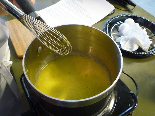 Everything but the chocolate-the vanilla bean has been taken out; it's done its job