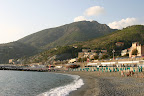 Levanto and beach on the sea