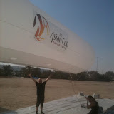 Qatar Asian Cup con Tube Flag