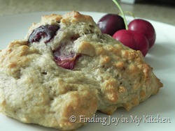 Whole Wheat Cherry Lime Yogurt Scones