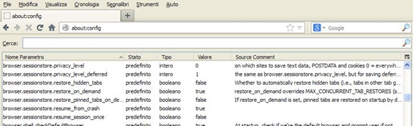 Migliori modifiche about config di Firefox