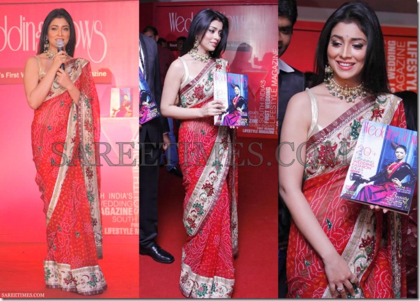 Shriya_Red_Designer_Saree