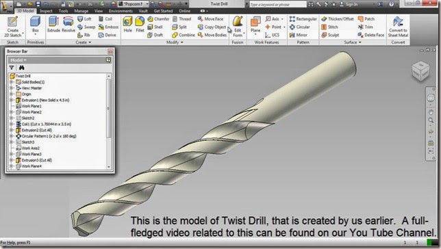 3d Solid Modelling Videos Application Of Circular Pattern Tool Autodesk Inventor 2013 With Caption And Audio Narration