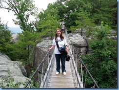 8623 Lookout Mountain, Georgia - Rock City, Rock City Gardens Enchanted Trail - Karen 0n Swing-A-Long Bridge